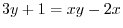 $1 - x_{1} = 1 - x_{2}$
