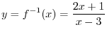 $\frac{1}{1-y} = x+1$