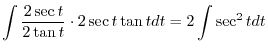 $\displaystyle \frac{1}{2} \int \big(\frac{1}{1+t} + \frac{1}{1-t}\big)\:dt = \frac{1}{2} \big(\log\vert 1+t\vert - \log\vert 1-t\vert\big) + c$