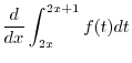 $\displaystyle -\int{\frac{1 + \cos{2t}}{2}}\ dt = -[\frac{t}{2} + \frac{\sin{2t}}{4}] + c$