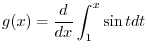 $\int_{a}^{x}f(t)dt$