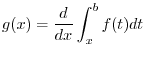 $F(x) = \int_{a}^{x}f(t)dt$
