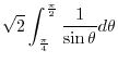 $\displaystyle \frac{1}{4}\big(\log\frac{3}{7} - \log\frac{1}{5}\big) = \frac{1}{4}\log\frac{15}{7}\ensuremath{\ \blacksquare}$