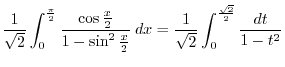 $\displaystyle \frac{1}{2}\big[\log\vert x^2 - 2x + 4\vert\big]_1^2 + \int_1^2 \frac{1}{x^2 -2x + 4}\:dx$