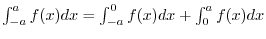 $\displaystyle{\int_{0}^{\pi}\cos{x}\ dx}$