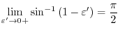 \begin{displaymath}\begin{array}{c\vert ccc}
x & 0 & \to & \frac{\pi}{2}\\ \hline
t & 1 & \to & 0
\end{array}\end{displaymath}