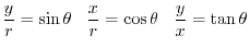 $\tan{(-\frac{3\pi}{4})}$