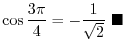 $\tan{-\frac{3\pi}{4}}$
