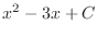 $\displaystyle{x^{2} - 3x + C}$