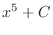 $\displaystyle{x^{5} + C}$