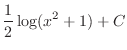 $\displaystyle{\frac{1}{2}\log(x^{2} + 1) + C}$