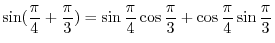 $\displaystyle \sin(\frac{7\pi}{12})$