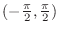 $(-\frac{\pi}{2}, \frac{\pi}{2})$