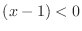 $(x-1) < 0$