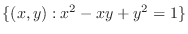 $\{(x,y): x^2 -xy + y^2 = 1\}$