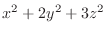 $x^2 + 2y^2 + 3z^2$