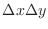 $\Delta x \Delta y$