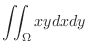 $\displaystyle \iint_{\Omega}xydxdy$