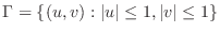 $\Gamma = \{(u,v): \vert u\vert \leq 1, \vert v\vert \leq 1\}$