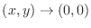 $(x,y) \rightarrow (0,0)$