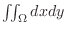 $\iint_{\Omega}dxdy$