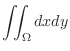 $\displaystyle \iint_{\Omega}dxdy$