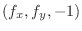 $(f_{x},f_y,-1)$