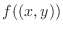 $f((x,y))$