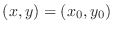 $(x,y) = (x_0,y_0)$
