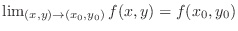 $\lim_{(x,y) \rightarrow (x_0,y_0)}f(x,y) = f(x_0,y_0)$