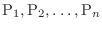 ${\rm P}_{1}, {\rm P}_{2}, \ldots, {\rm P}_{n}$