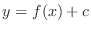 $y = f(x) + c$