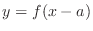 $y = f(x - a)$