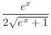 $\displaystyle{\frac{e^{x}}{2\sqrt{e^{x} + 1}}}$