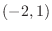 $(-2,1)$