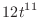 $\displaystyle{12t^{11}}$