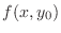 $f(x,y_{0})$