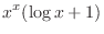 $\displaystyle{x^{x}(\log{x} + 1)}$