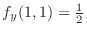 $f_y(1,1) = \frac{1}{2}$