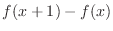 $f(x+1) - f(x)$