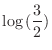 $\displaystyle{\log{(\frac{3}{2})}}$