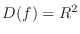 $D(f) = R^2$