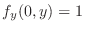 $f_{y}(0,y) = 1$