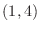 $(1,4)$