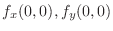 $f_{x}(0,0), f_{y}(0,0)$