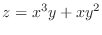 $\displaystyle{z = x^3 y + x y^2}$