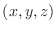 $(x,y,z)$