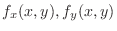 $f_{x}(x,y), f_{y}(x,y)$