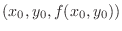$(x_0, y_0, f(x_0, y_0))$
