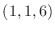 $(1,1,6)$